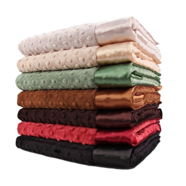Minky Dot Baby Blanket Satin Border My Blankee