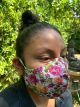 Face Mask Pink Roses # 1 Triple Layer 100% Woven Pima Cotton Comfortable fit Reusable Washable Ships Same Day c
