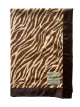 Zebra Butter Brown Minky Baby Blanket Receiving Blanket 