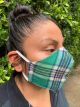 Face Mask Woven Plaid # 1 Triple Layer 100% Woven Pima Cotton Comfortable fit Reusable Washable Ships Same Day 