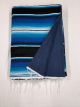 Turqouise/Navy/Blue Serape With Navy Terry Back 56