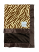 Zebra Butter Brown With Luxe Brown Baby Blanket