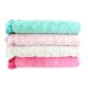 Luxe Bella Ruffle Satin Baby Blankets Available in Colors and sizes