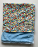 Organic Cotton Rush Hour Multi With Blue Luxe Baby Blanket 