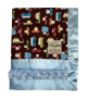 Organic Cotton Road Trip Brown With Blue Luxe Rose