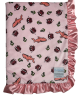 Shark Pink Minky Ruffle Baby Blanket