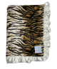 Tiger Minky Receiving Ruffle Border Baby Blankets