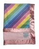 Rainbow Pastel Minky Pink Luxe Baby Blanket 
