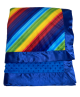 Rainbow Bright Minky Dot Electric Blue Baby Blanket 