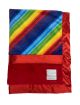 Rainbow Bright Minky Red Luxe Baby Blanket 