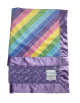 Rainbow Pastel Minky Lavender Luxe Rose Baby Blanket 