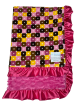 Multi Boxy With Raspberry Luxe Stone Ruffle Baby Blanket