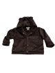 Baby Hooded Jackets Brown Minky Dot 