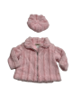 Baby Cap and Coat Pink Luxe Stripe 