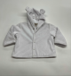 Baby Hooded Jacket With Ears White Luxe 