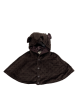 Baby Hooded Cape Brown Minky Dot 