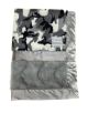 Winter Camo With Charcoal Luxe Bella Baby Blankets Available in many Colors and Sizes