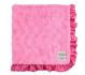 Luxe Bella Raspberry Ruffle Satin Baby Blanket