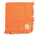 Luxe Rose Orange Ruffle Satin Baby Blanket