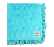 Luxe Bella Turquoise Ruffle Satin Baby Blanket