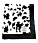 Cow With black Minky Dot Baby Blanket 