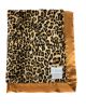Leopard Sand Luxe On Both Sides With Espresso Satin Border Blanket (as in picture)