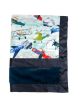 Fly With Me Navy Blue With Luxe Navy Baby Blanket