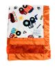 Hardhat Red With Luxe Bella Orange Back Baby Blanket