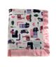 Hit The Road Pink on both Sides Baby Blanket