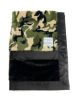 Camouflage Green Luxe With Luxe Black Back Blanket