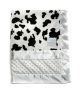 Cow Minky Print With White Minky Dot Blanket 