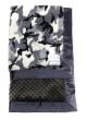 Camouflage Charcoal Luxe With Minky Dot Back Blanket