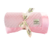 Minky Dot Pink Velour Blanket Available in Sizes and Colors