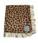 Giraffe Cream Ruffle Baby Blanket