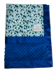 Pick a bunch Blue with Electric Blue Minky Dot Back Baby Blanket