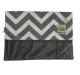 Chevron Silver With Charcoal Minky 