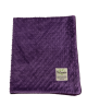 Purple Minky Dot No Satin Border Blanket
