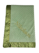 Sage Green Minky Dot Font : New Times Roman Thread Color :Sage Green #2248