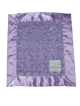 Lavender Luxe Rose Baby Security Blanket – Soft Plush with Flat Satin Border & Personalized Embroidery Option