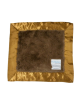 Expresso luxe bella baby security blanket with soft plush center and smooth satin border, cozy, and customizable gift for infants.