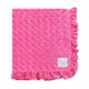Luxe Rose Raspberry Ruffle Satin Baby Blankets