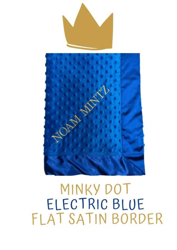Luxury personalized Minky Dot baby blankets — handmade in Los Angeles by My Blankee