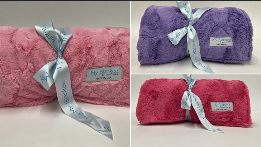 Luxe Bella throw blanket for adults — ultra-soft plush with satin border by My Blankee