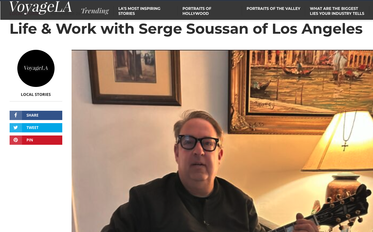 Serge Soussan founder of My Blankee featured in VoyageLA interview