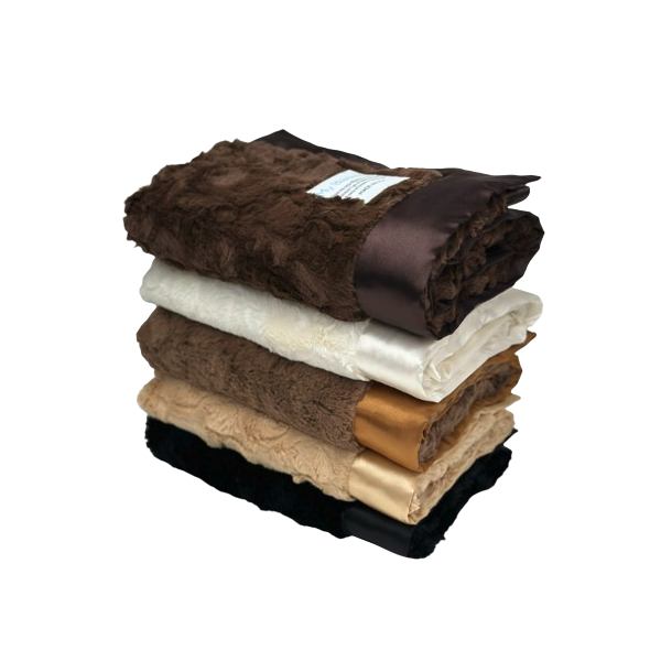 Personalized Luxe Bella throw blanket with satin border — the perfect gift by My Blankee