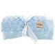 Luxe Rose Blue Bedding Blanket with Flat Satin Border – Ultra Soft, Cozy, and Available in Seasonal Colors & Various Sizes