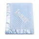 Light blue minky dot baby blanket with satin border — My Blankee