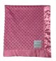 Minky Dot Rose Pink baby blanket with ultra-soft textured plush fabric and silky satin border, perfect for comforting babies and toddlers.