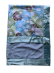Circle Wind Pima Cotton Baby Blanket with Soft Luxe Blue Minky Backing and Blue Satin Trim, Personalized Option for Babies and Toddlers