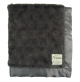 Luxe Bella charcoal gray security baby blanket with plush minky fabric and satin border, designed for cozy comfort and soothing cuddles.